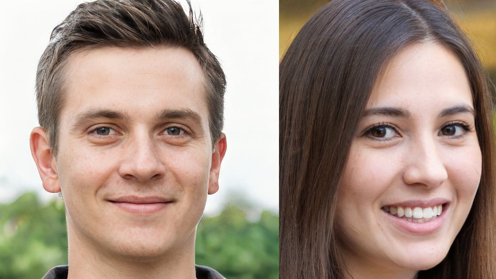 Два сгенерированных лица как пример deepfake-медиа